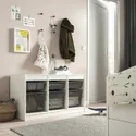 IKEA TROFAST ТРУФАСТ, комбінація для зберіган +контейнери, білий/темно-сірий, 99x44x56 см 294.798.35 фото thumb №2