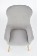 Крісло м'яке HALMAR COTTO світло-сірий фото thumb №10