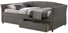 Кровать односпальная SIGNAL Lanta Velvet 90x200 см, серый фото