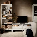 IKEA IDANÄS ИДАНЭС, шкаф для ТВ, комбинация, стекло / белый, 325x40x211 см 194.373.32 фото thumb №3