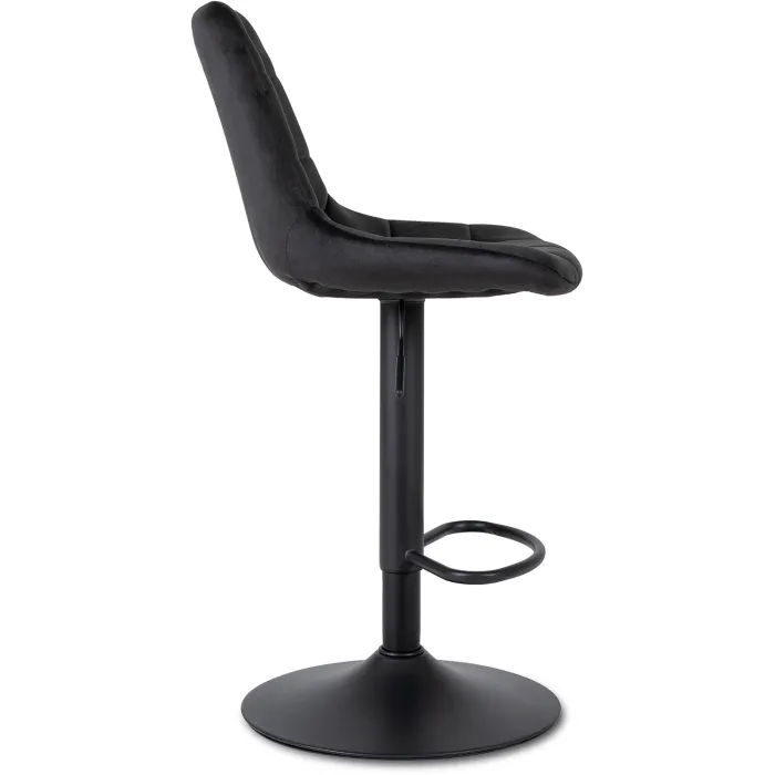 Барный стул бархатный MEBEL ELITE ARCOS 2 Velvet, черный фото №8