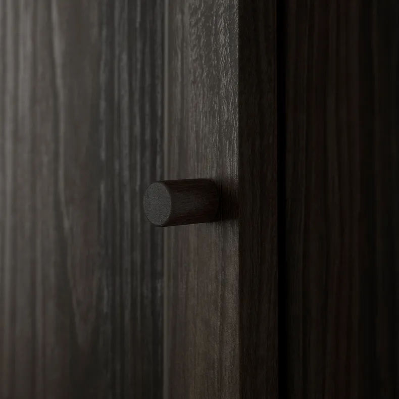 IKEA BILLY БИЛЛИ / OXBERG ОКСБЕРГ, стеллаж с дверью, темно-коричневая имитация дуб, 40x30x106 см 294.832.91 фото №4