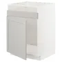 IKEA METOD МЕТОД, напольный шкаф для мойки ХАВСЕН, белый / светло-серый, 60x60 см 794.587.55 фото