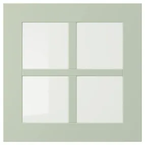 IKEA STENSUND СТЕНСУНД, стеклянная дверь, светло-зелёный, 40x40 см 505.240.20 фото