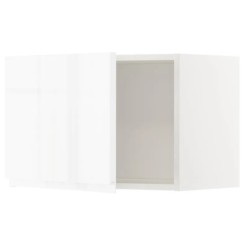 IKEA METOD МЕТОД, навесной шкаф, белый / Воксторп глянцевый / белый, 60x40 см 994.596.45 фото №1