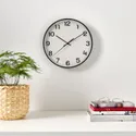 IKEA PLUTTIS ПЛУТТІС, настінний годинник, низьковольтний/чорний, 28 см 105.408.47 фото thumb №2