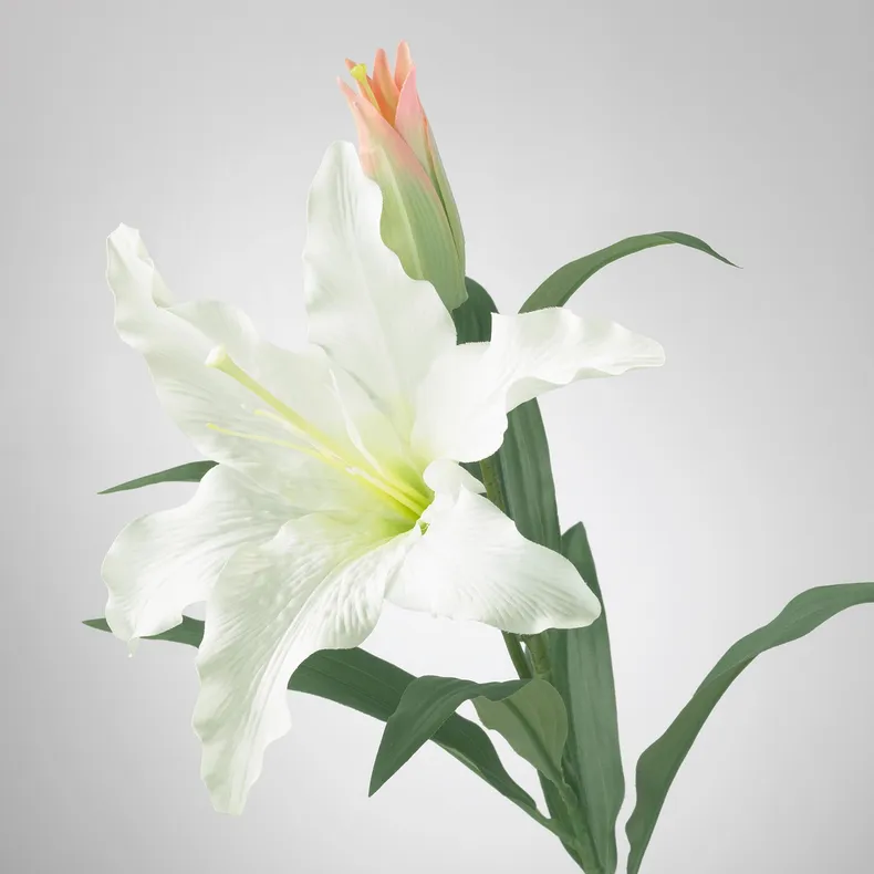 IKEA SMYCKA СМИККА, цветок искусственный, лилия / белый, 85 см 403.335.87 фото №5