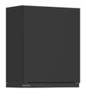 BRW Верхний кухонный шкаф Sole L6 60 см с вытяжкой слева черный матовый, черный/черный матовый FM_GOO_60/68_L_FL_BRW-CA/CAM/CA фото thumb №2