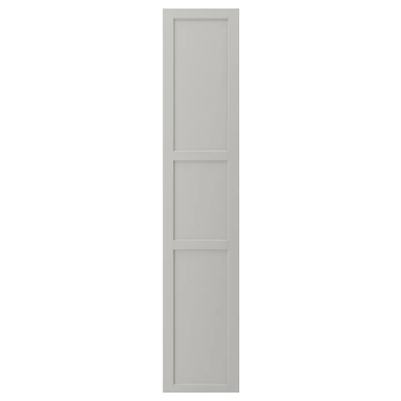 IKEA LERHYTTAN ЛЕРХЮТТАН, дверцята, світло-сірий, 40x200 см 504.614.85 фото №1