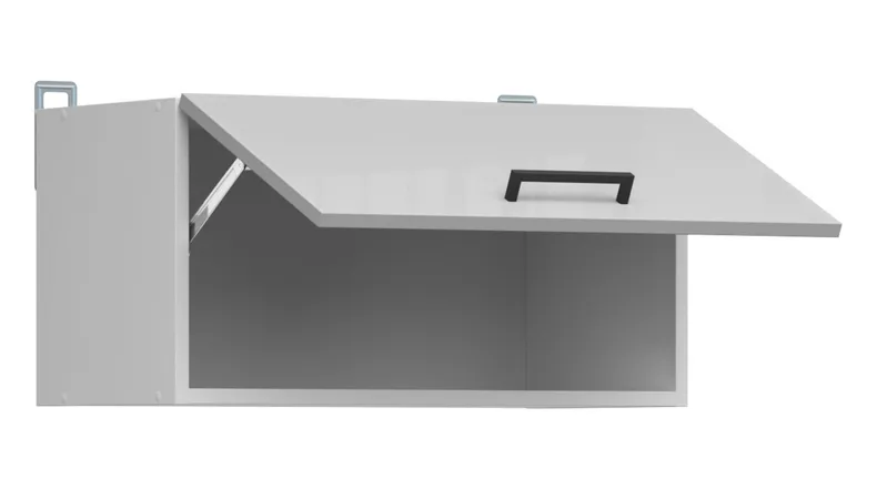 BRW Кухонный шкаф Junona Line 60 см с наклонным верхом светло-серый глянец, светло-серый глянец GO/60/30-BI/JSZP фото №3