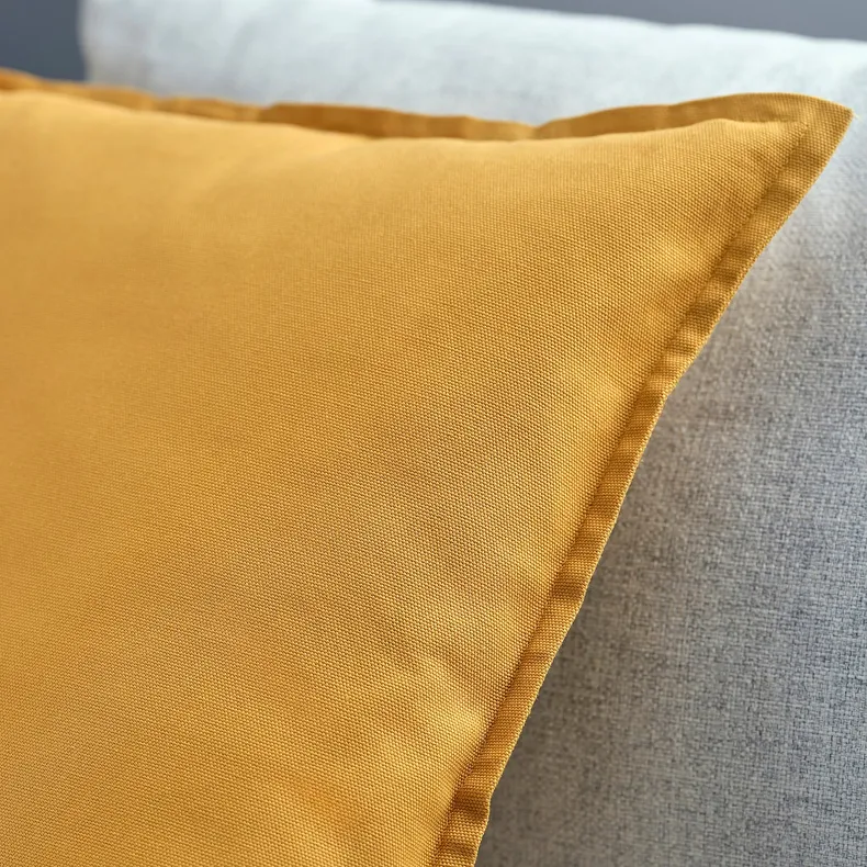 IKEA GURLI ГУРЛИ, чехол на подушку, золотисто-жёлтый, 50x50 см 203.958.21 фото №3