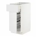 IKEA METOD МЕТОД / MAXIMERA МАКСИМЕРА, напольн шкаф с пров корз / ящ / дверью, белый / Стенсунд белый, 40x60 см 594.612.83 фото thumb №1