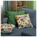 IKEA BRUKSVARA БРУКСВЭРА, подушка, разноцветный / цветочный рисунок, 40x40 см 805.734.86 фото thumb №3