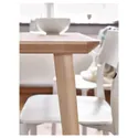 IKEA LISABO ЛИСАБО / JANINGE ЯН-ИНГЕ, стол и 4 стула, ясеневый шпон / белый, 140x78 см 491.032.47 фото thumb №3