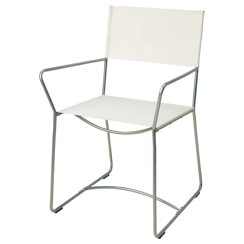 IKEA HÖGALT ХЕГАЛТ, стілець, сріблястий / дльвсборгський бежевий 505.514.24 фото №1