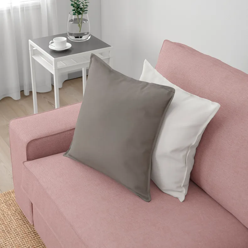 IKEA KIVIK КИВИК, угл диван, 6-местный диван+козетка, Окрашенный в светло-розовый цвет 394.847.04 фото №2