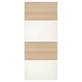 IKEA MEHAMN МЕХАМН, 4 панелі для рами розсувних дверцят, під білений дуб / білий, 100x236 см 804.211.86 фото