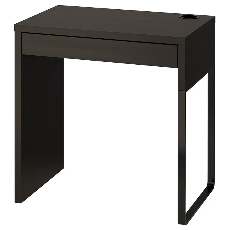 IKEA MICKE МІККЕ, письмовий стіл, чорно-коричневий, 73x50 см 202.447.47 фото №1