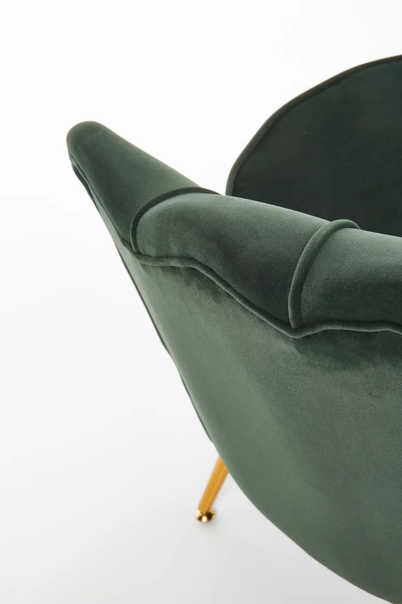М'яке крісло HALMAR AMORINITO темно-зелений/золотий фото №4