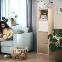 IKEA KALLAX КАЛЛАКС, стеллаж, белый крашеный дуб, 42x147 см 403.245.16 фото thumb №5