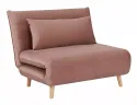 Диван-кровать раскладной бархатный SIGNAL SPIKE Velvet, античный розовый фото thumb №1
