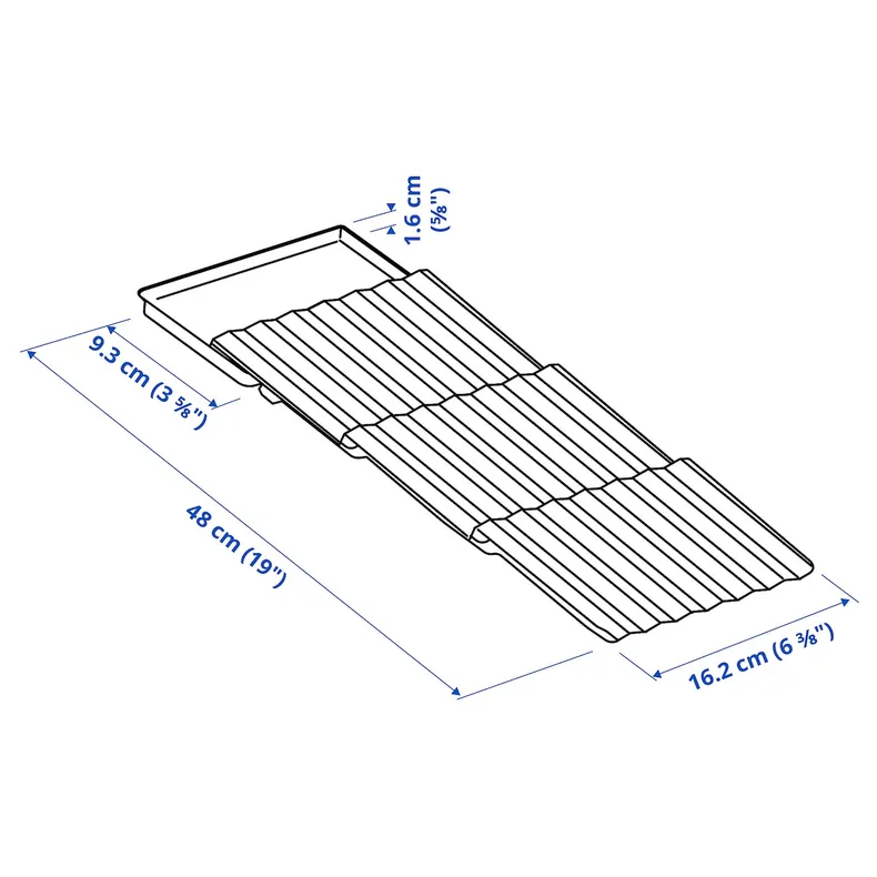 IKEA UPPDATERA УППДАТЕРА, полка для специй, антрацит, 20x50 см 304.599.78 фото №3