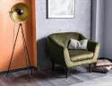 Кресло мягкое бархатное SIGNAL MOLLY 1 Velvet, оливковый фото thumb №2