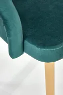 Кухонный стул HALMAR TOLEDO 2 дуб медовый/темно-зеленый фото thumb №5