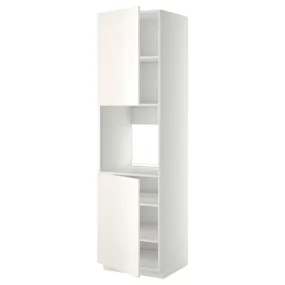 IKEA METOD МЕТОД, висока шафа для дух, 2 дверцят / пол, білий / ВЕДДІНГЕ білий, 60x60x220 см 694.665.53 фото