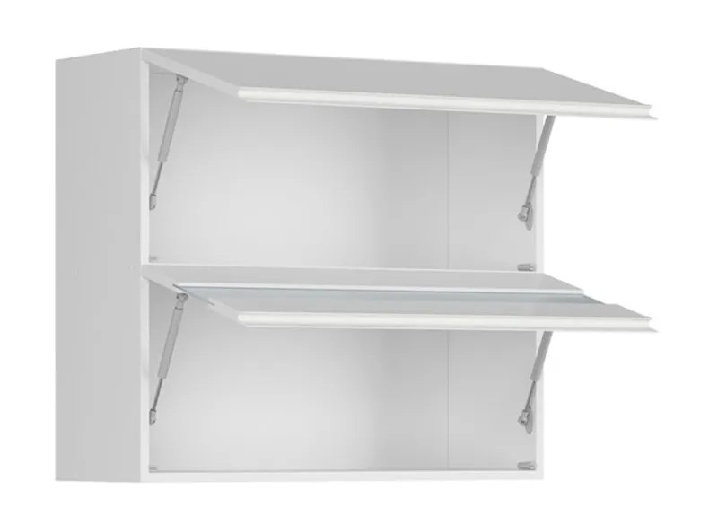 BRW Верхний кухонный шкаф Sole 80 см с поворотным дисплеем белый глянцевый, альпийский белый/глянцевый белый FH_G2O_80/72_OV/O-BAL/BIP фото №3