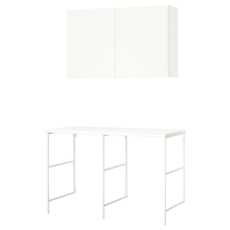 IKEA ENHET ЕНХЕТ, шафа, білий, 139x63.5x90.5 см 295.480.80 фото №1