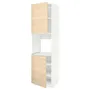 IKEA METOD МЕТОД, висока шафа для дух, 2 дверцят / пол, білий / АСКЕРСУНД під світлий ясен, 60x60x220 см 494.699.58 фото