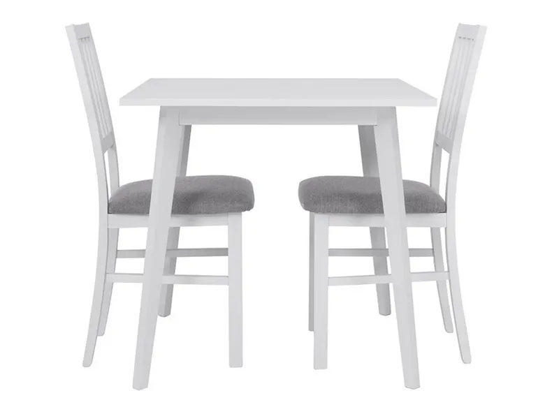 BRW Комплект: Стіл обідній та стільці (2 шт) BRW ASTI 80x76x75 см, сірий/білий ASTI_STO_2KRS-TX098 фото №2