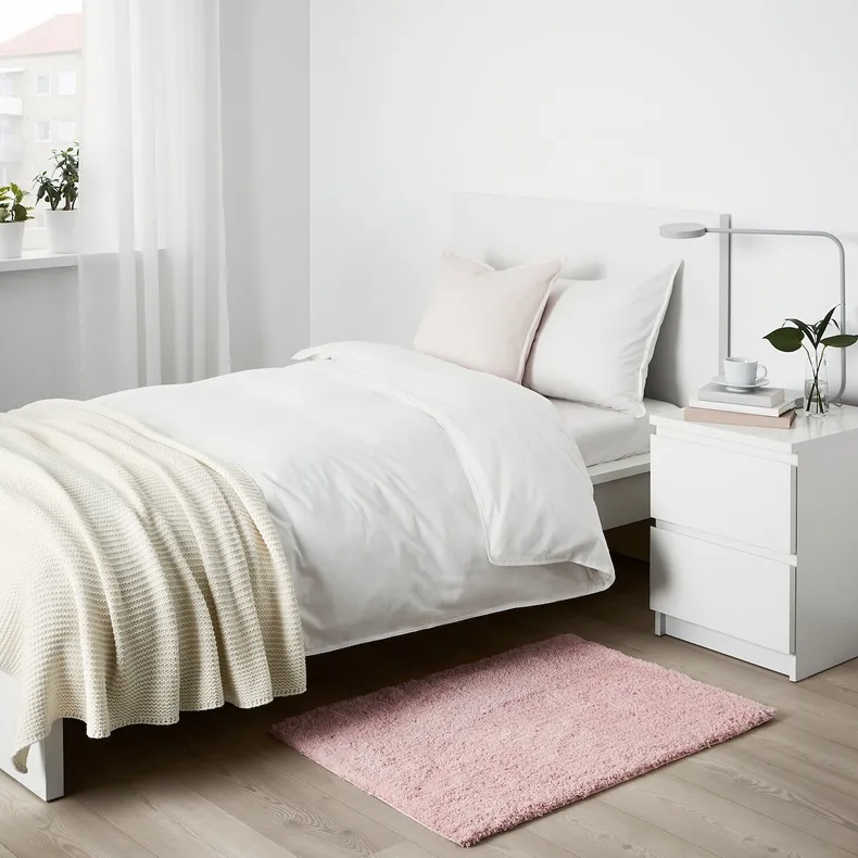 IKEA LINDKNUD ЛІНДКНУД, килим, довгий ворс, рожевий, 60x90 см 604.262.79 фото №2