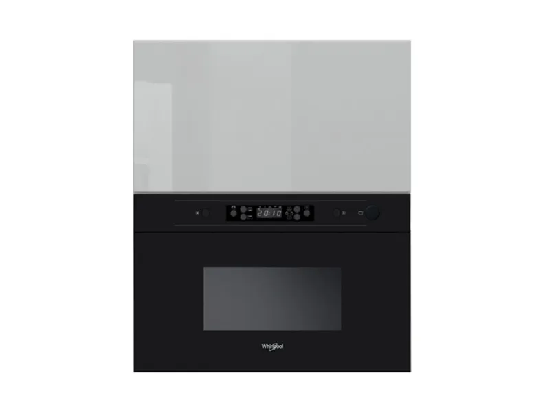 Кухонный шкаф BRW Top Line 60 см с микроволновой печью навесной серый глянцевый, серый гранола/серый глянец TV_GMO_60/72_O_AMW442-SZG/SP/CA фото №1
