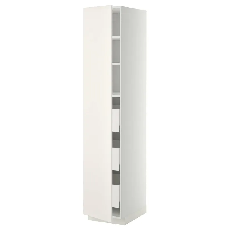 IKEA METOD МЕТОД / MAXIMERA МАКСІМЕРА, висока шафа із шухлядами, білий / ВЕДДІНГЕ білий, 40x60x200 см 893.765.61 фото №10