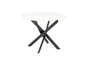 Стіл обідній круглий HALMAR EDGAR 100х100 см, стільниця - білий мармур, ніжки - чорний фото