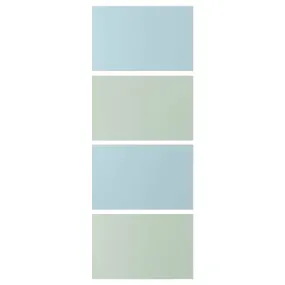 IKEA MEHAMN МЕХАМН, 4 панелі для рами розсувних дверцят, світло-блакитний/салатовий, 75x201 см 905.755.69 фото