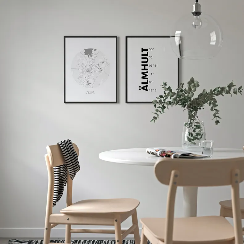 IKEA BILD БІЛЬД, постер, План міста, Ельмхульт, 40x50 см 105.816.49 фото №2