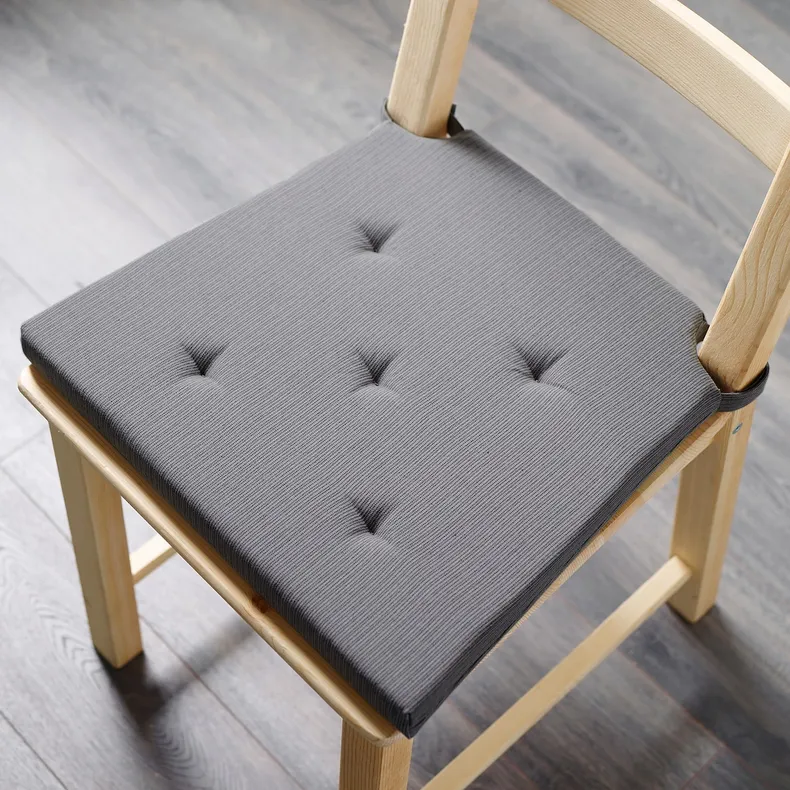 IKEA JUSTINA ЮСТІНА, подушка для стільця, сірий, 42/35x40x4 см 601.750.06 фото №4