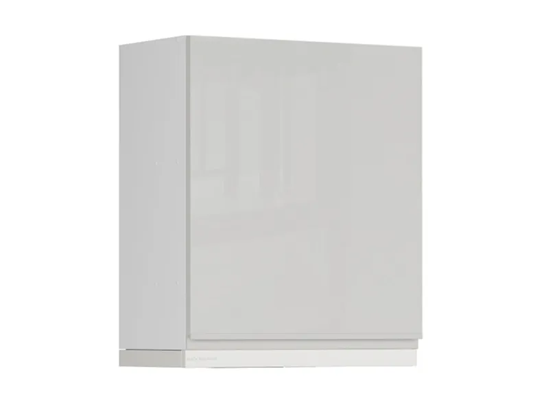 BRW Верхний кухонный шкаф Sole 60 см с вытяжкой слева светло-серый глянец, альпийский белый/светло-серый глянец FH_GOO_60/68_L_FL_BRW-BAL/XRAL7047/BI фото №2