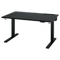 IKEA MITTZON МІТТЗОН, стіл регульований, електричний okl попелястий пофарбований чорний / чорний, 120x80 см 995.277.48 фото thumb №2