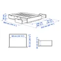 IKEA NORDLI НОРДЛІ, каркас ліжка з відділ д / зберігання, білий, 140х200 см 403.498.47 фото thumb №6