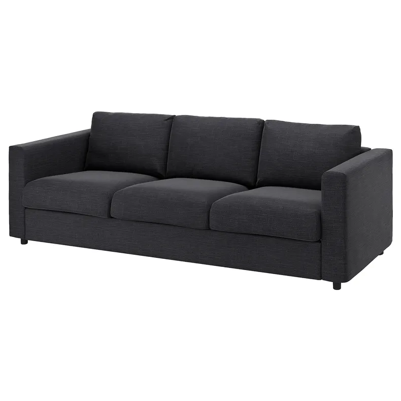 IKEA VIMLE ВІМЛЕ, чохол для 3-місного дивана, Горючий антрацит 194.343.00 фото №2