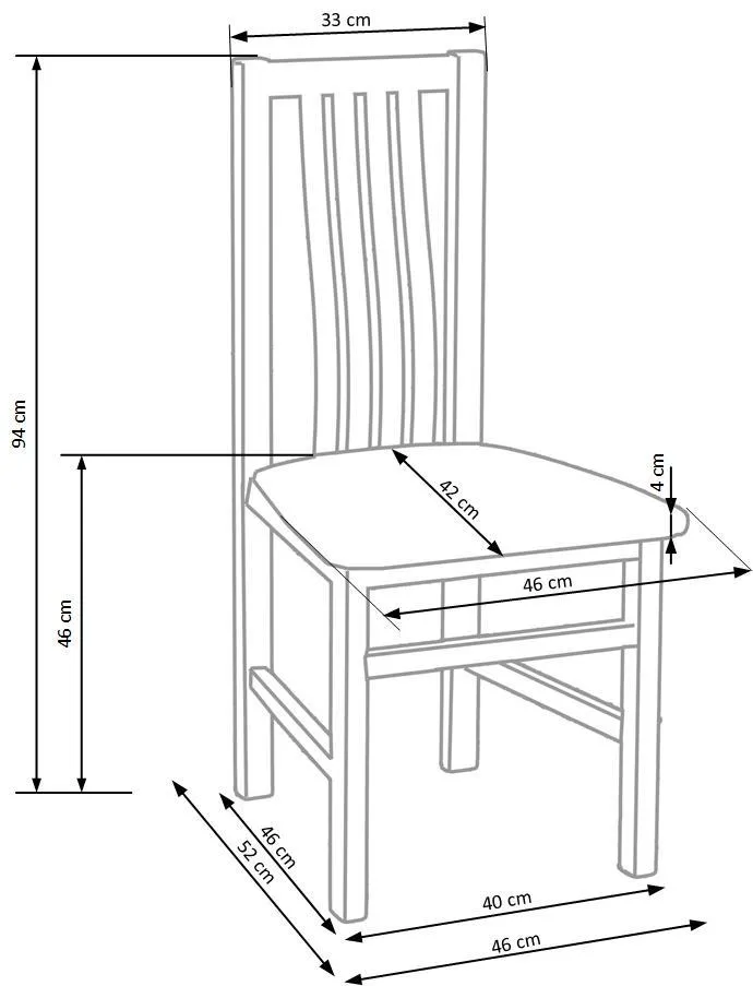 Кухонний стілець HALMAR PAWEL дуб сонома/бежевий фото №3
