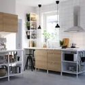 IKEA ENHET ЕНХЕТ, кухня, білий / імітація. дуб, 243x63.5x241 см 593.381.70 фото thumb №2