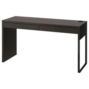 IKEA MICKE МІККЕ, письмовий стіл, чорно-коричневий, 142x50 см 602.447.45 фото