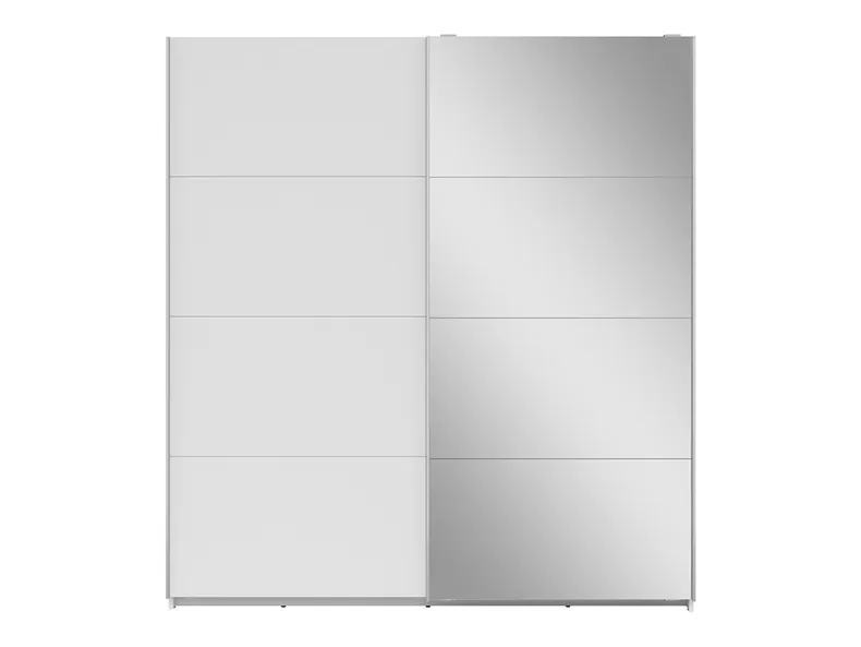 BRW Раздвижной шкаф Eleven 181 см с зеркалом белый, белый SZF2D-BI/TX фото №2