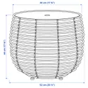 IKEA FÅLSKÄR ФОЛЬШЕР, журнальний столик, для вулиці, коричневий 505.337.36 фото thumb №6