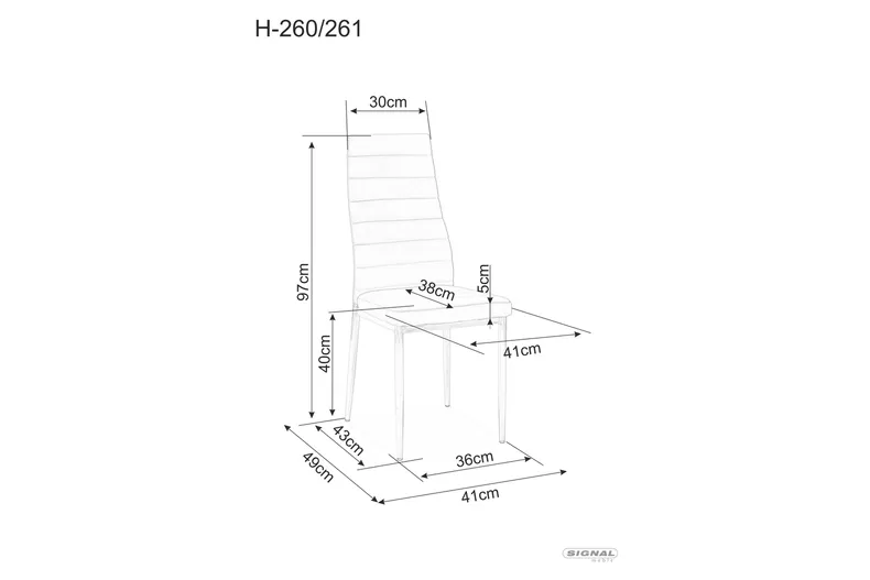 Кухонный стул SIGNAL H-261 Velvet, Bluvel 14 - серый фото №2